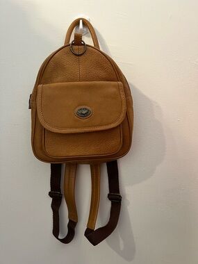 Stunning Vintage Paolo Piccolo Tan Pebbled Leather Mini Backpack